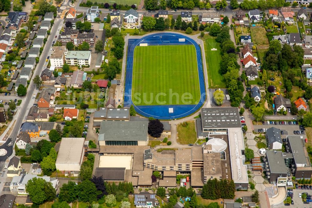 Kamen aus der Vogelperspektive: Sportstätten-Gelände der Arena des Stadion in Kamen im Bundesland Nordrhein-Westfalen