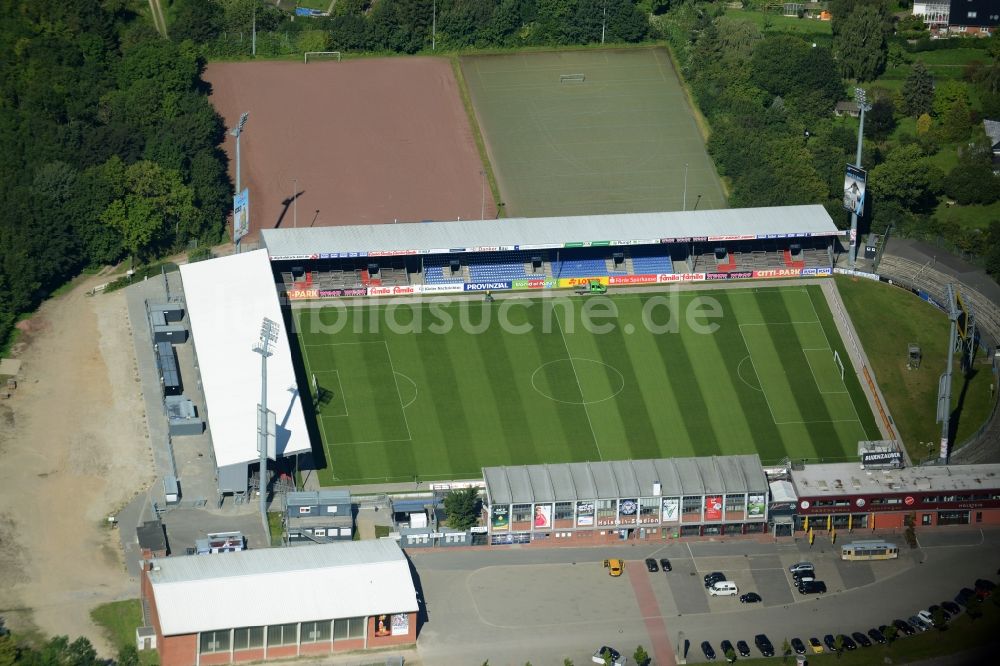 Luftbild Kiel - Sportstätten-Gelände der Arena des Stadion in Kiel im Bundesland Schleswig-Holstein