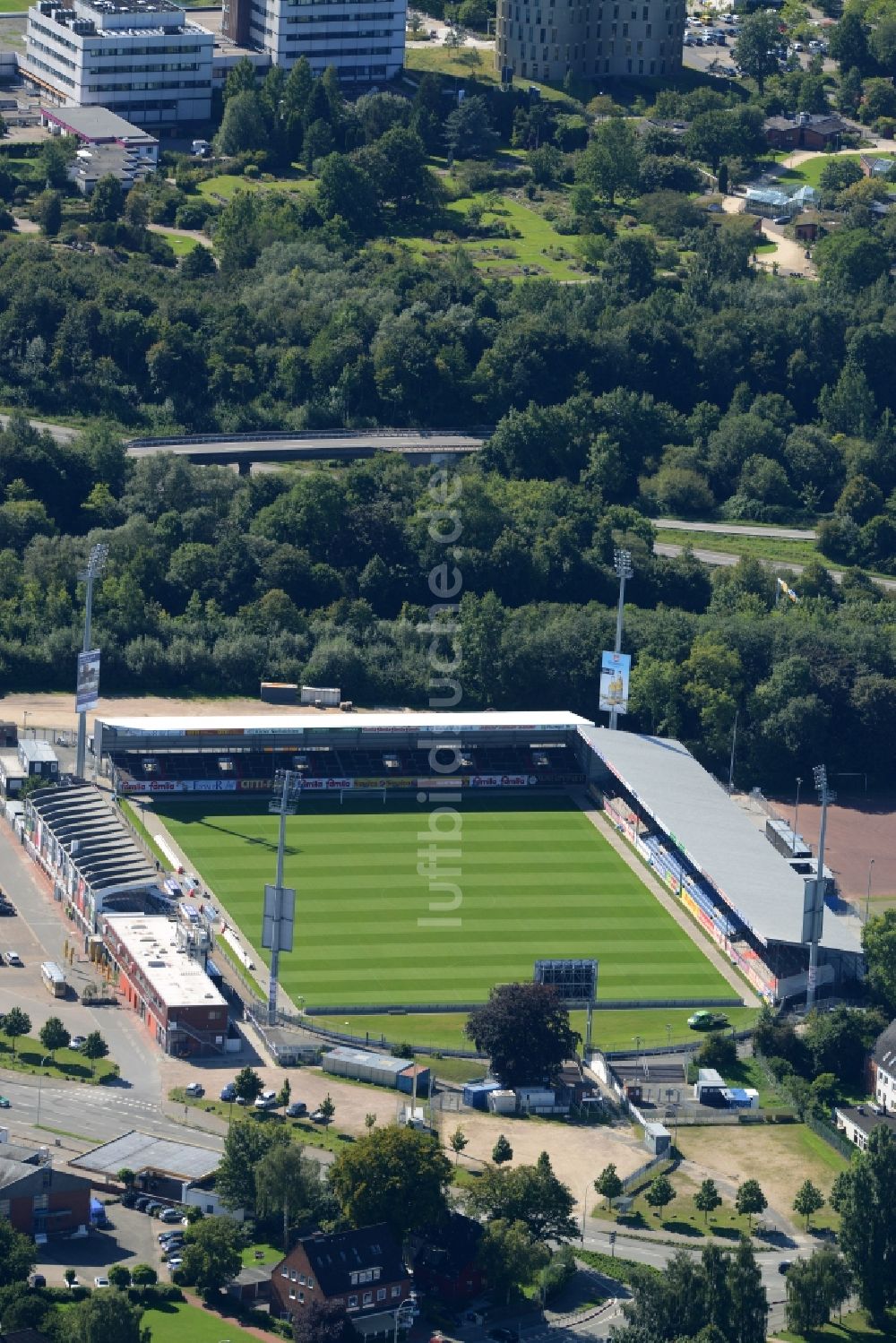 Luftbild Kiel - Sportstätten-Gelände der Arena des Stadion in Kiel im Bundesland Schleswig-Holstein