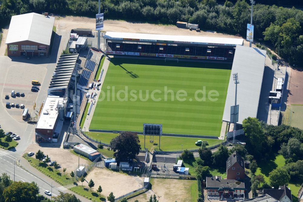 Luftaufnahme Kiel - Sportstätten-Gelände der Arena des Stadion in Kiel im Bundesland Schleswig-Holstein