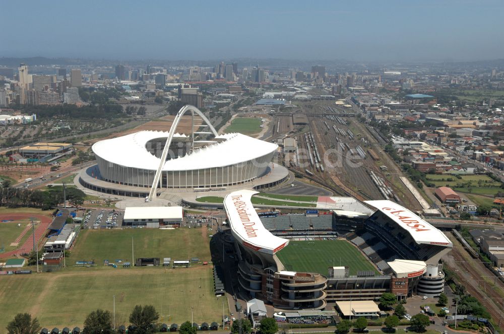 Luftbild Durban - Sportstätten-Gelände der Arena des Stadion Kings-Park-Stadion in Durban in KwaZulu-Natal, Südafrika