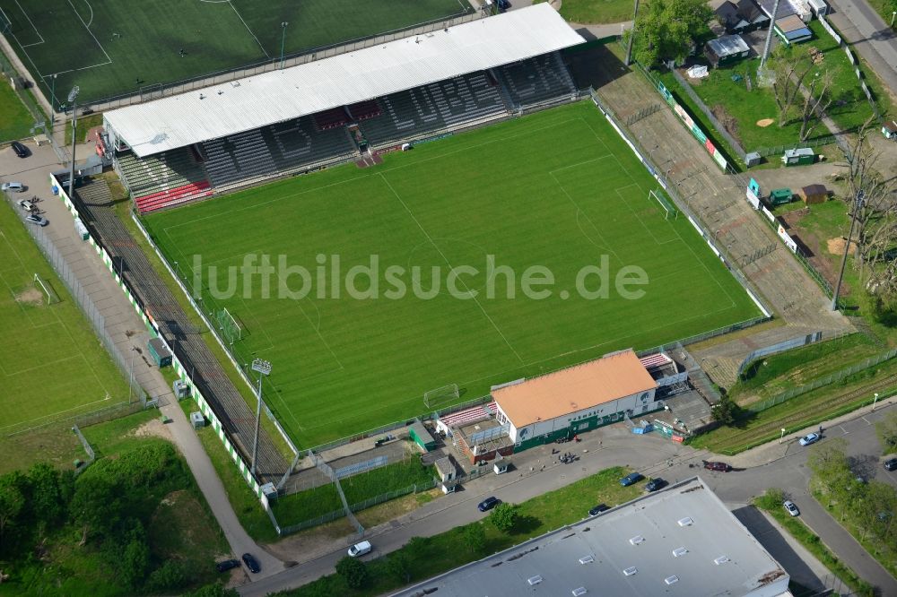 Luftaufnahme Lübeck - Sportstätten-Gelände der Arena des Stadion in Lübeck im Bundesland Schleswig-Holstein