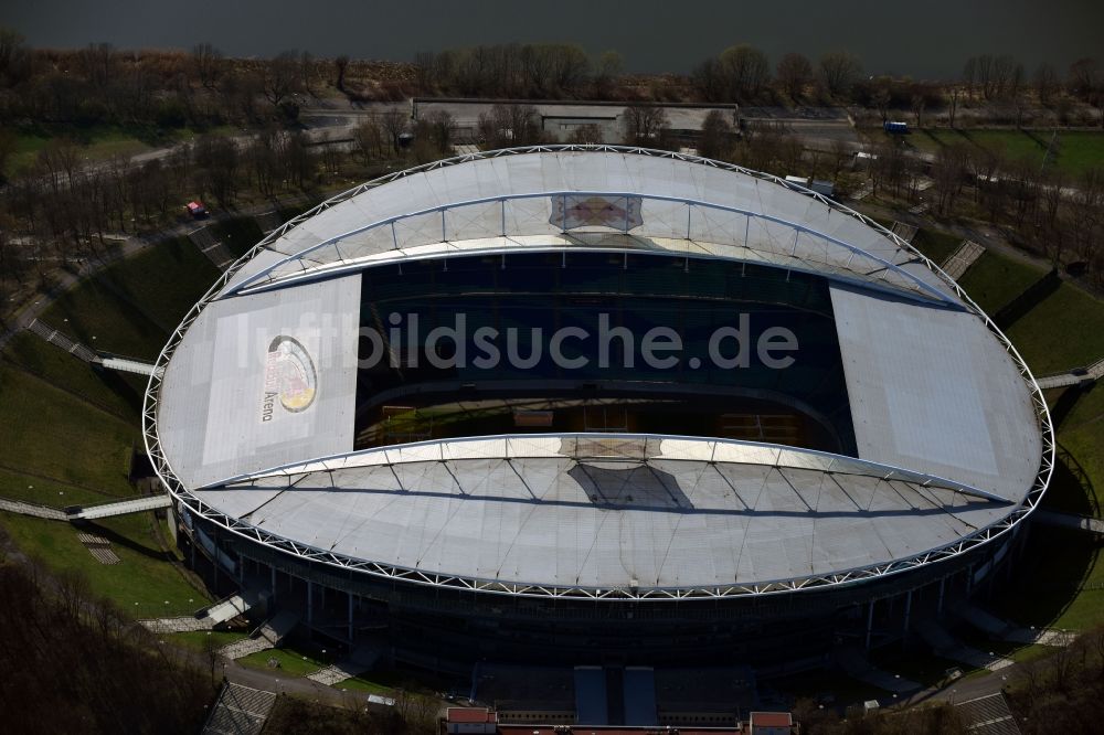 Leipzig von oben - Sportstätten-Gelände der Arena des Stadion in Leipzig im Bundesland Sachsen