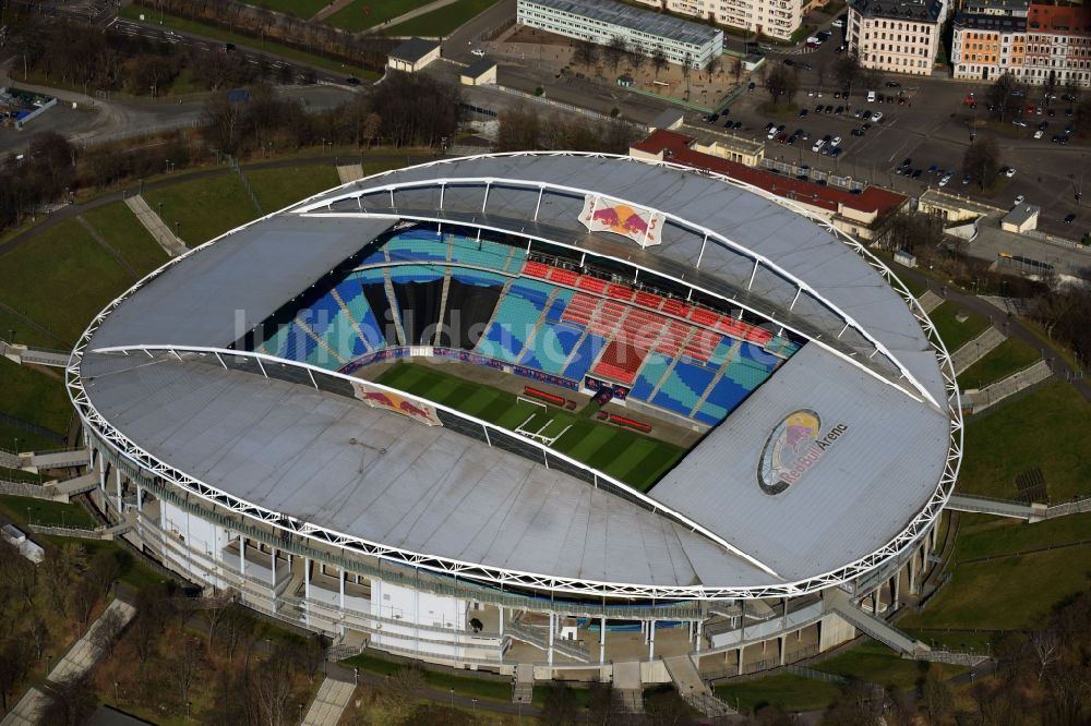 Leipzig aus der Vogelperspektive: Sportstätten-Gelände der Arena des Stadion in Leipzig im Bundesland Sachsen