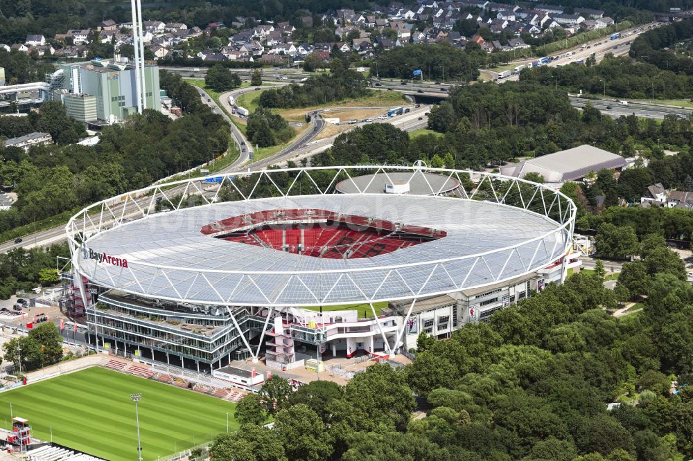 Luftaufnahme Leverkusen Sportstätten Gelände Der Arena Des Stadion In Leverkusen Im Bundesland 