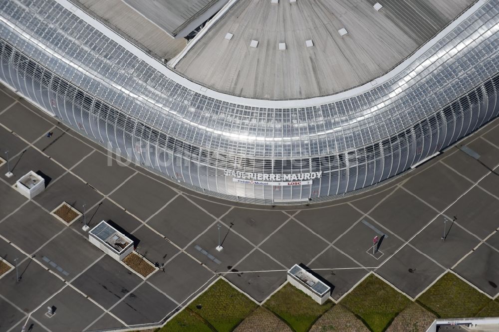 Luftaufnahme Lille - Sportstätten-Gelände der Arena des Stadion in Lille in Nord-Pas-de-Calais Picardie, Frankreich