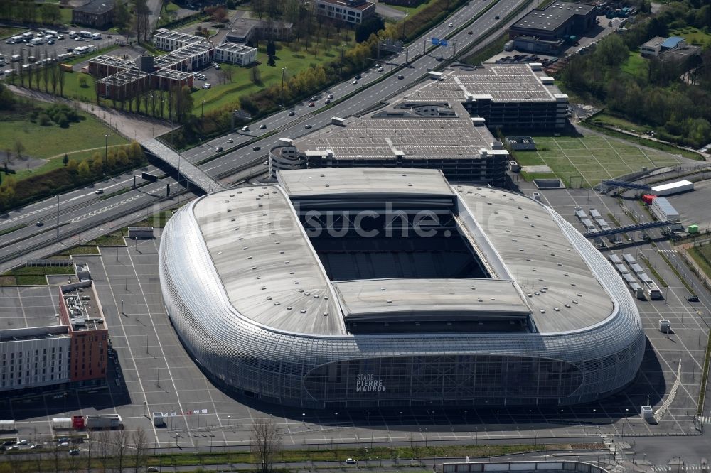 Luftaufnahme Lille - Sportstätten-Gelände der Arena des Stadion in Lille in Nord-Pas-de-Calais Picardie, Frankreich