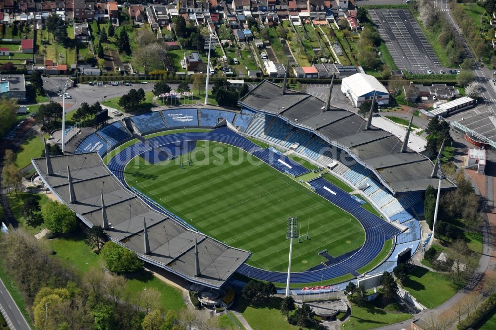 Luftbild Lille - Sportstätten-Gelände der Arena des Stadion in Lille in Nord-Pas-de-Calais Picardie, Frankreich