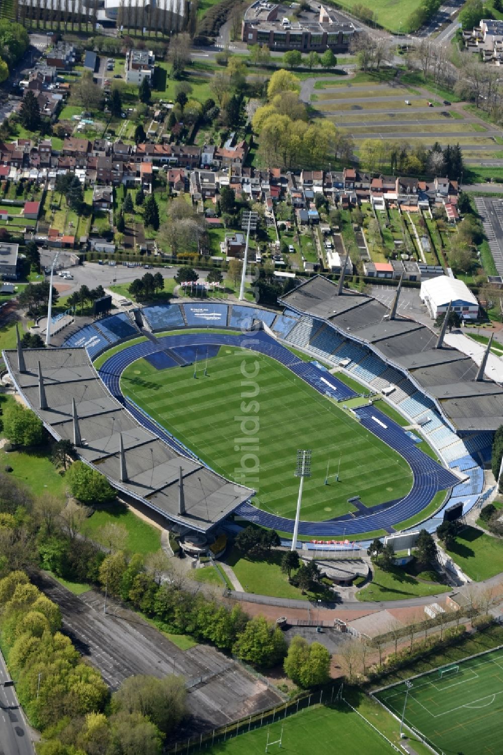 Luftaufnahme Lille - Sportstätten-Gelände der Arena des Stadion in Lille in Nord-Pas-de-Calais Picardie, Frankreich