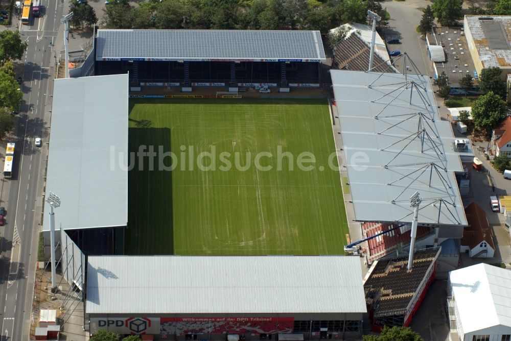 Luftaufnahme Mainz - Sportstätten-Gelände der Arena des Stadion in Mainz im Bundesland Rheinland-Pfalz