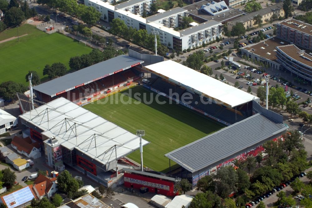 Luftbild Mainz - Sportstätten-Gelände der Arena des Stadion in Mainz im Bundesland Rheinland-Pfalz