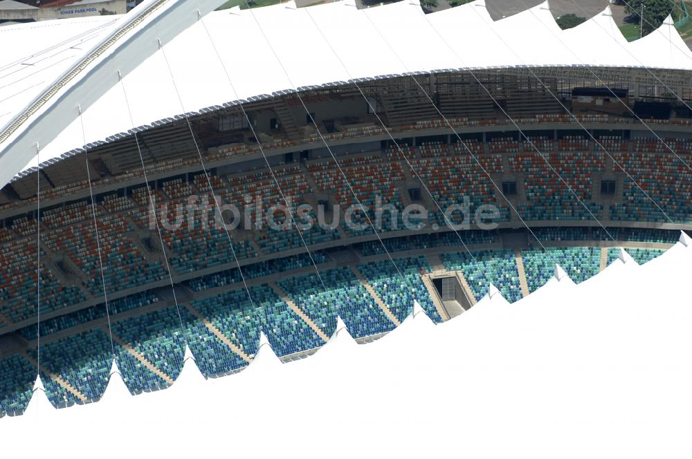 Luftaufnahme Durban - Sportstätten-Gelände der Arena des Stadion Moses-Mabhida-Stadion in Durban in KwaZulu-Natal, Südafrika