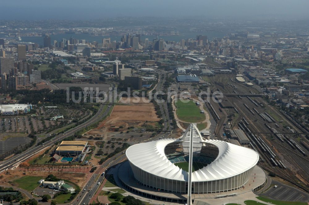 Luftbild Durban - Sportstätten-Gelände der Arena des Stadion Moses-Mabhida-Stadion in Durban in KwaZulu-Natal, Südafrika