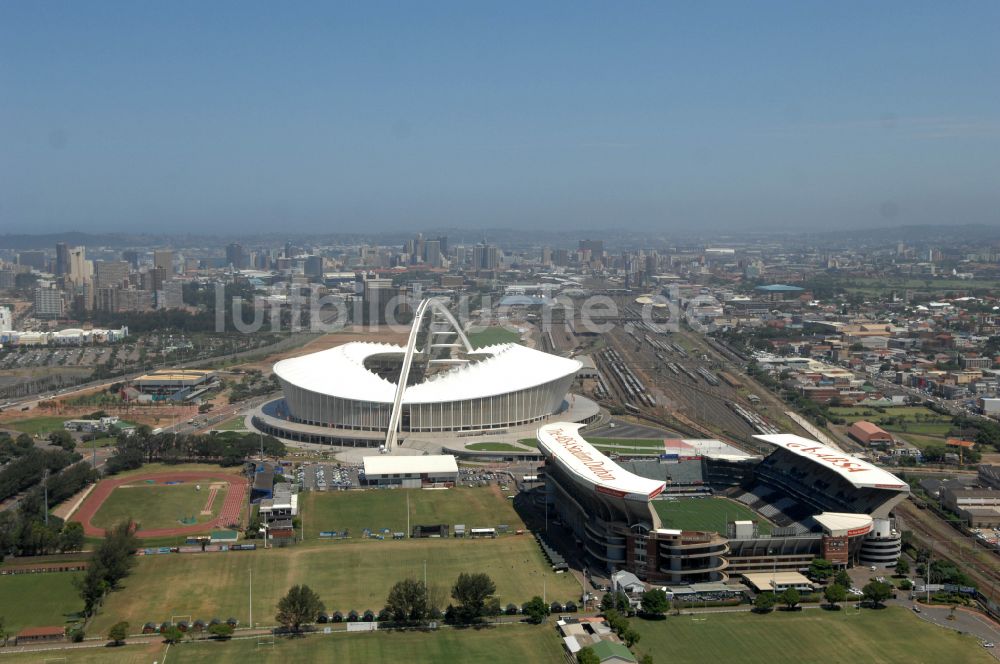 Luftbild Durban - Sportstätten-Gelände der Arena des Stadion Moses-Mabhida-Stadion in Durban in KwaZulu-Natal, Südafrika