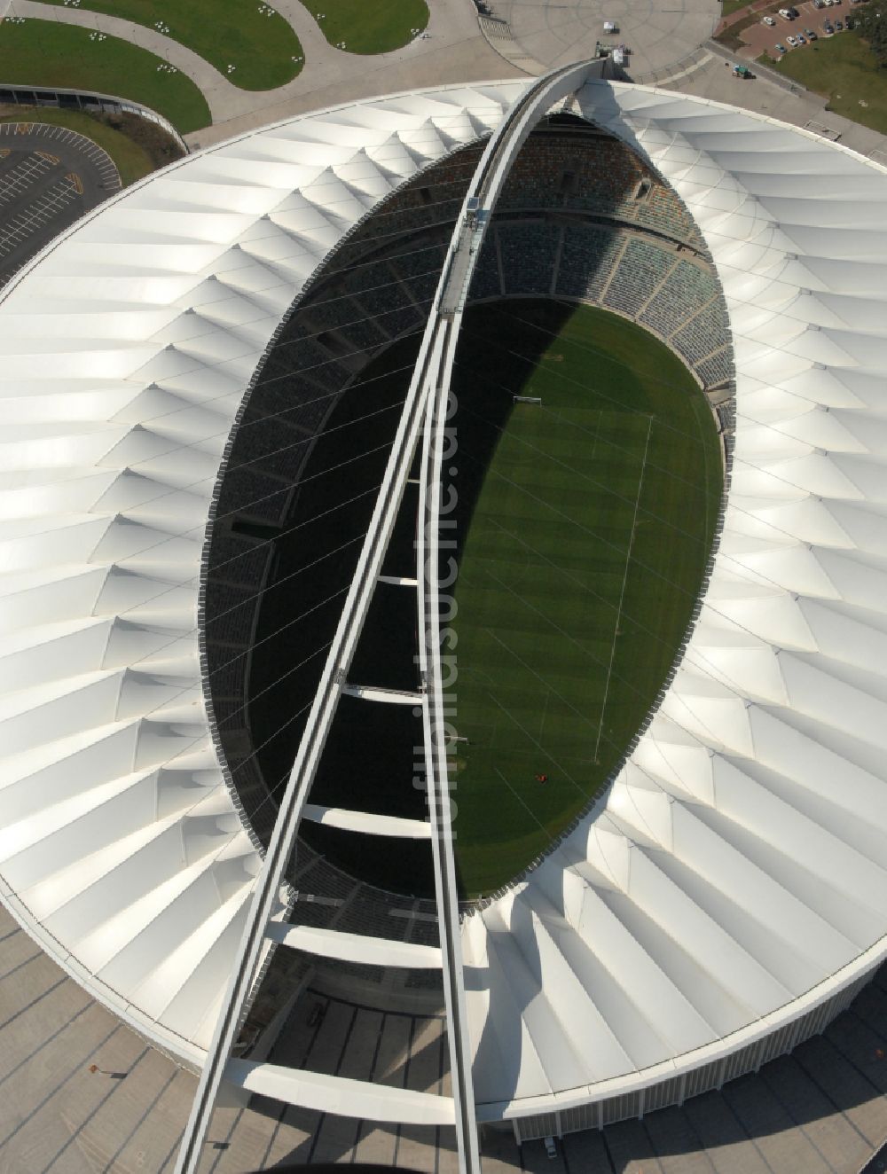 Luftbild Durban - Sportstätten-Gelände der Arena des Stadion Moses-Mabhida-Stadion in Durban in KwaZulu-Natal, Südafrika