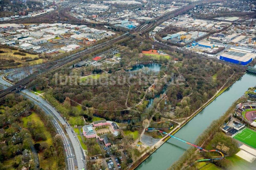 Luftaufnahme Oberhausen - Sportstätten-Gelände der Arena des Stadion Niederrhein Lindnerstraße in Oberhausen im Bundesland Nordrhein-Westfalen