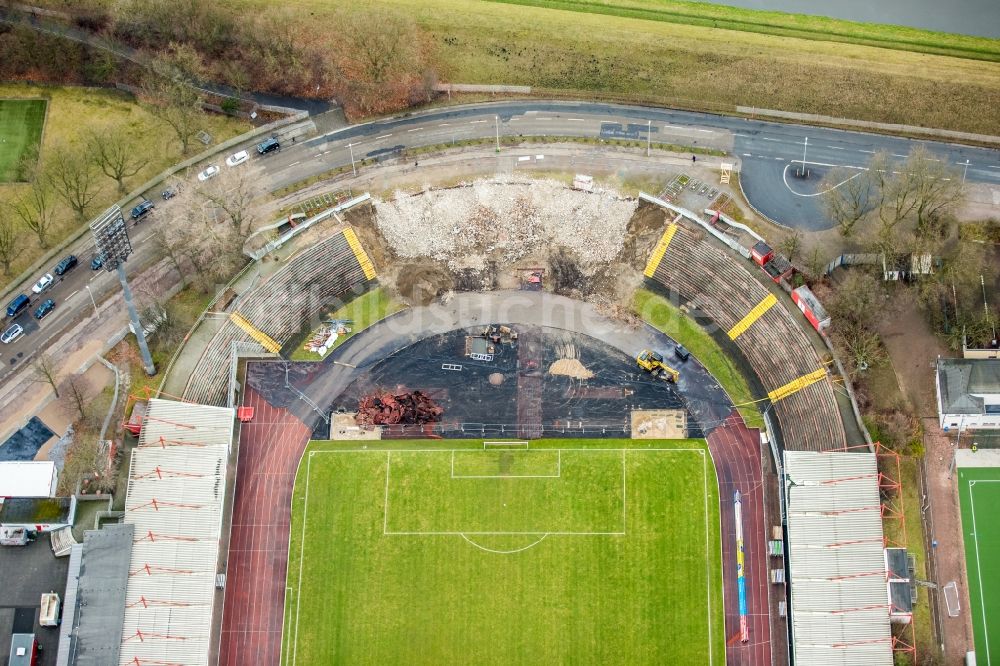 Luftaufnahme Oberhausen - Sportstätten-Gelände der Arena des Stadion Niederrhein Lindnerstraße in Oberhausen im Bundesland Nordrhein-Westfalen