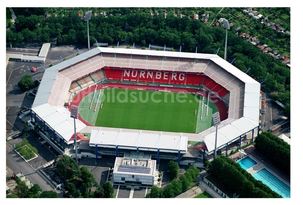 Luftbild Nürnberg - Sportstätten-Gelände der Arena des Stadion in Nürnberg im Bundesland Bayern