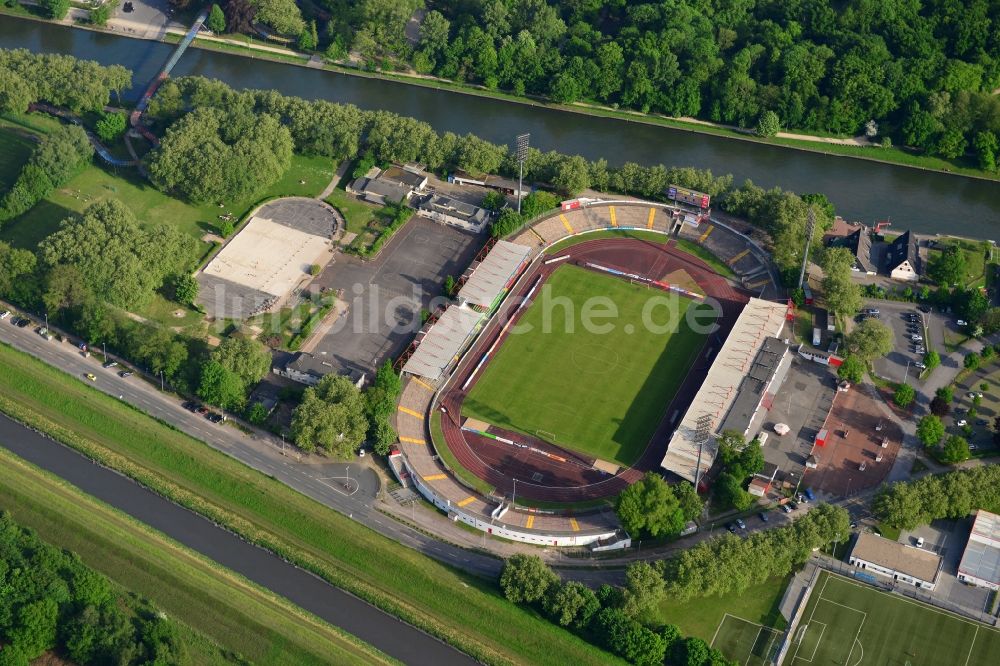 Luftaufnahme Oberhausen - Sportstätten-Gelände der Arena des Stadion in Oberhausen im Bundesland Nordrhein-Westfalen