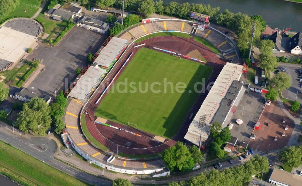 Oberhausen von oben - Sportstätten-Gelände der Arena des Stadion in Oberhausen im Bundesland Nordrhein-Westfalen