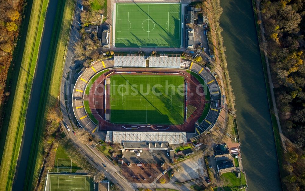 Oberhausen von oben - Sportstätten-Gelände der Arena des Stadion in Oberhausen im Bundesland Nordrhein-Westfalen