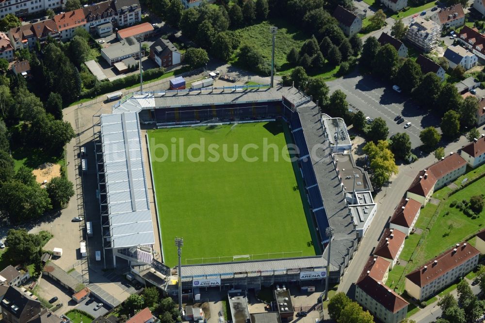 Osnabrück von oben - Sportstätten-Gelände der Arena des Stadion in Osnabrück im Bundesland Niedersachsen