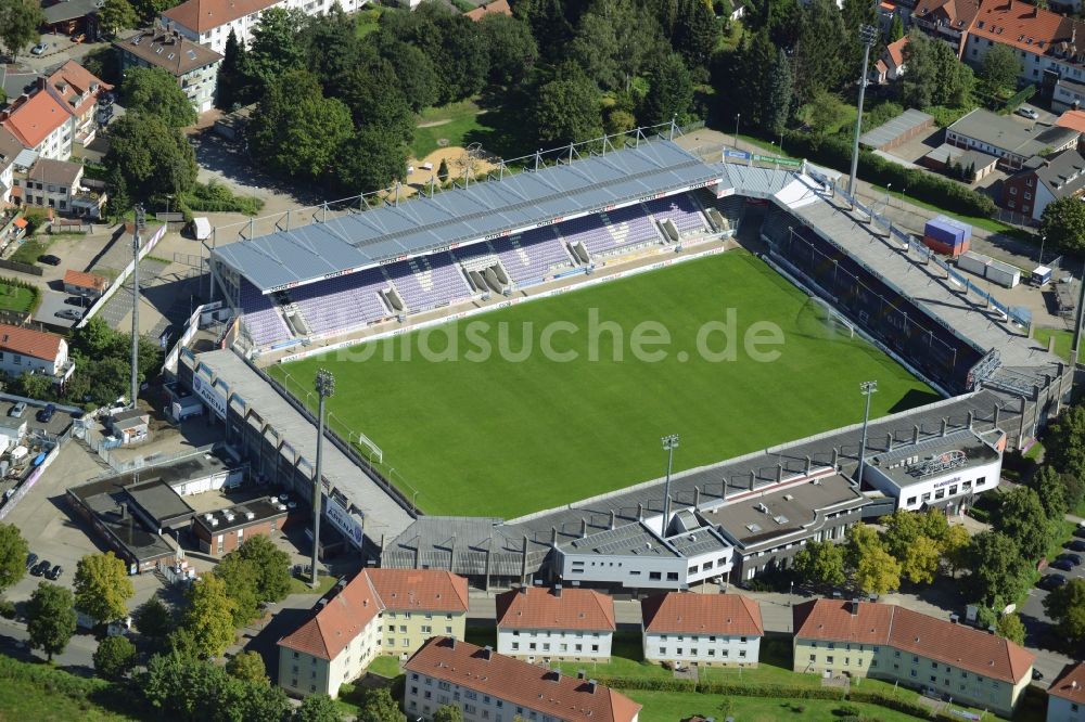 Osnabrück von oben - Sportstätten-Gelände der Arena des Stadion in Osnabrück im Bundesland Niedersachsen