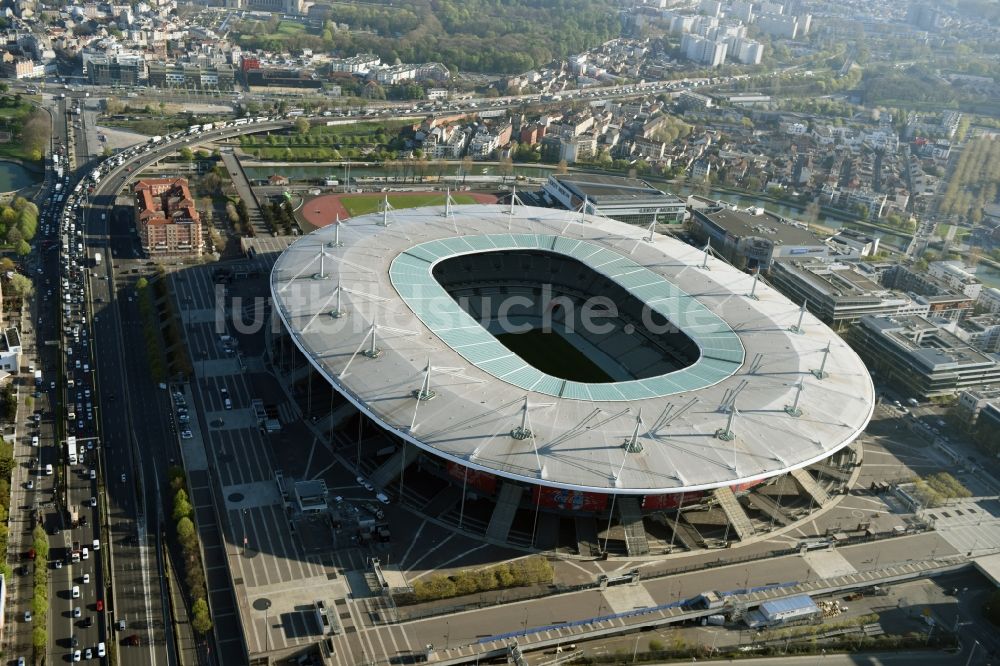 Luftaufnahme Paris Saint-Denis - Sportstätten- Gelände der Arena des Stadion in Paris - Saint-Denis in Ile-de-France, Frankreich