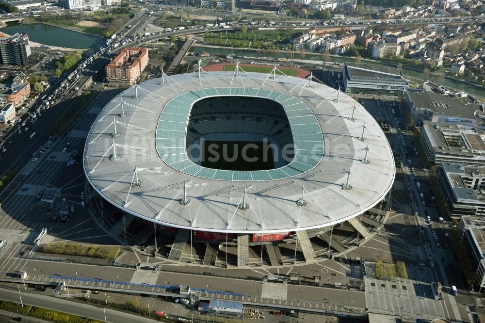 Paris Saint-Denis aus der Vogelperspektive: Sportstätten- Gelände der Arena des Stadion in Paris - Saint-Denis in Ile-de-France, Frankreich