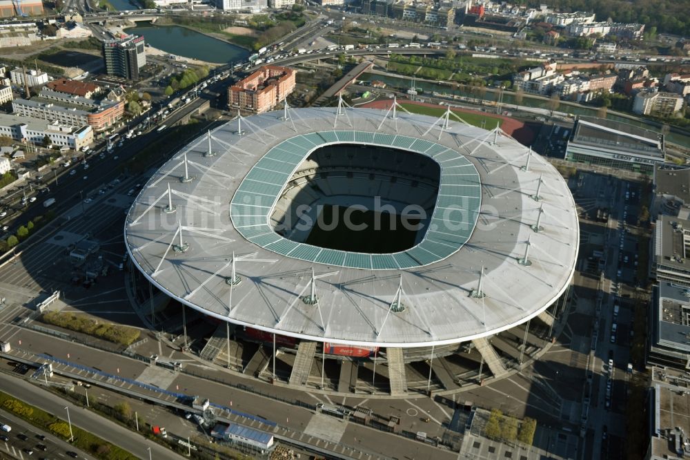 Luftaufnahme Paris Saint-Denis - Sportstätten- Gelände der Arena des Stadion in Paris - Saint-Denis in Ile-de-France, Frankreich