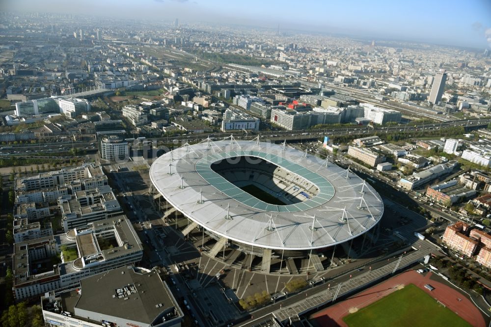 Luftaufnahme Paris Saint-Denis - Sportstätten- Gelände der Arena des Stadion in Paris - Saint-Denis in Ile-de-France, Frankreich