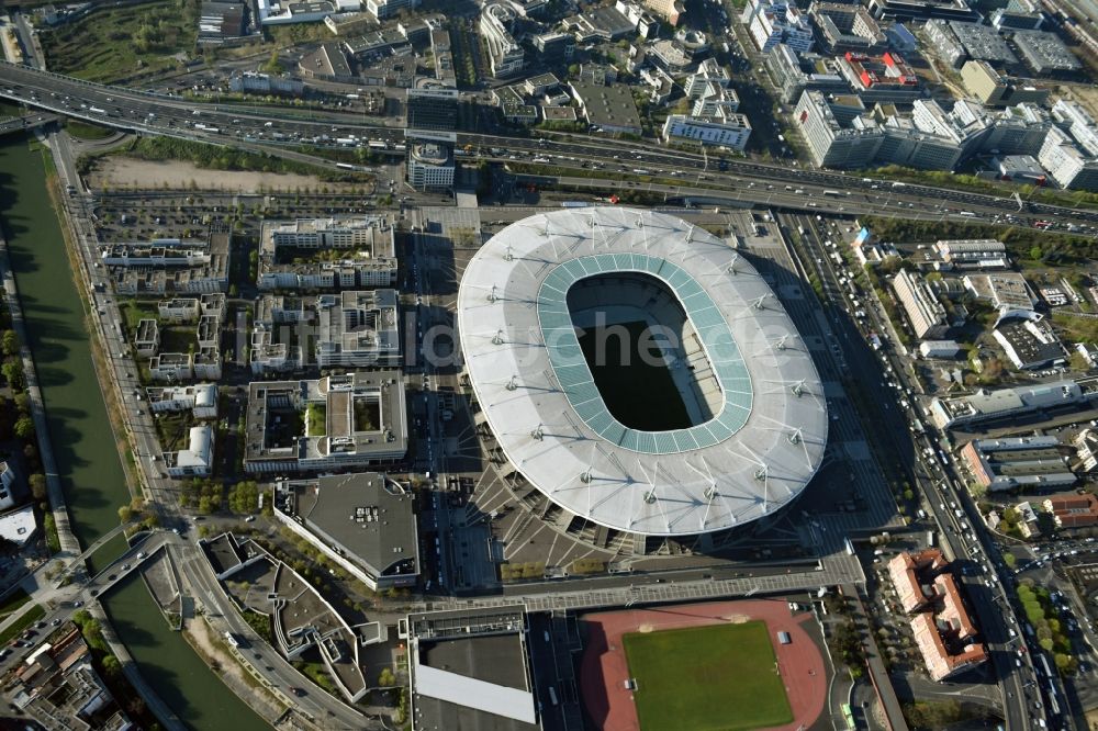 Paris Saint-Denis aus der Vogelperspektive: Sportstätten- Gelände der Arena des Stadion in Paris - Saint-Denis in Ile-de-France, Frankreich