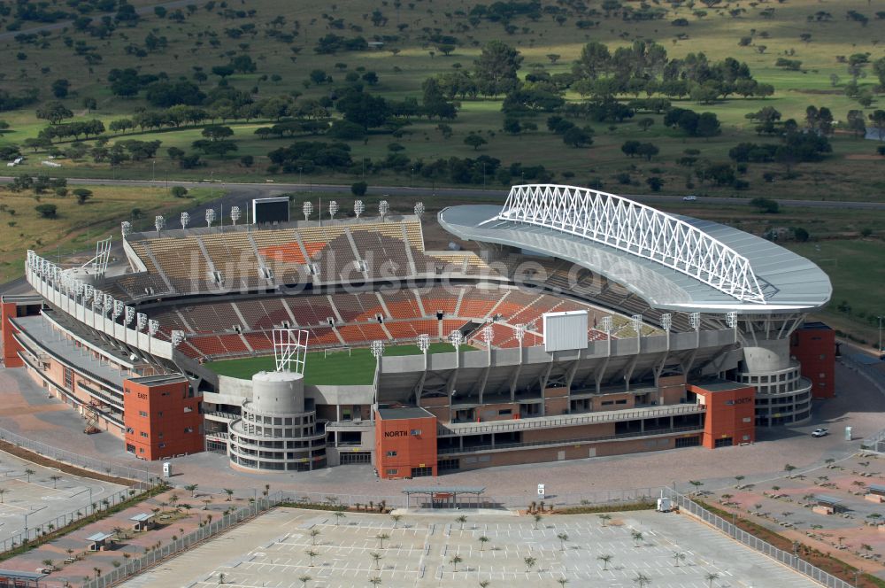 Polokwane aus der Vogelperspektive: Sportstätten-Gelände der Arena des Stadion Peter-Mokaba-Stadion in Polokwane in Limpopo, Südafrika