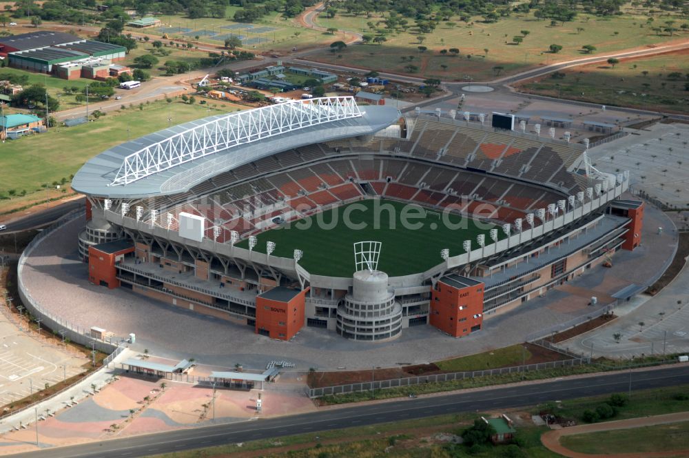 Luftaufnahme Polokwane - Sportstätten-Gelände der Arena des Stadion Peter-Mokaba-Stadion in Polokwane in Limpopo, Südafrika