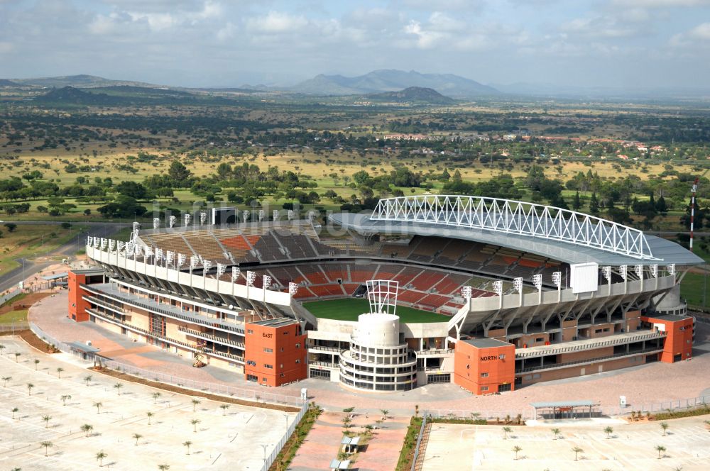 Luftaufnahme Polokwane - Sportstätten-Gelände der Arena des Stadion Peter-Mokaba-Stadion in Polokwane in Limpopo, Südafrika