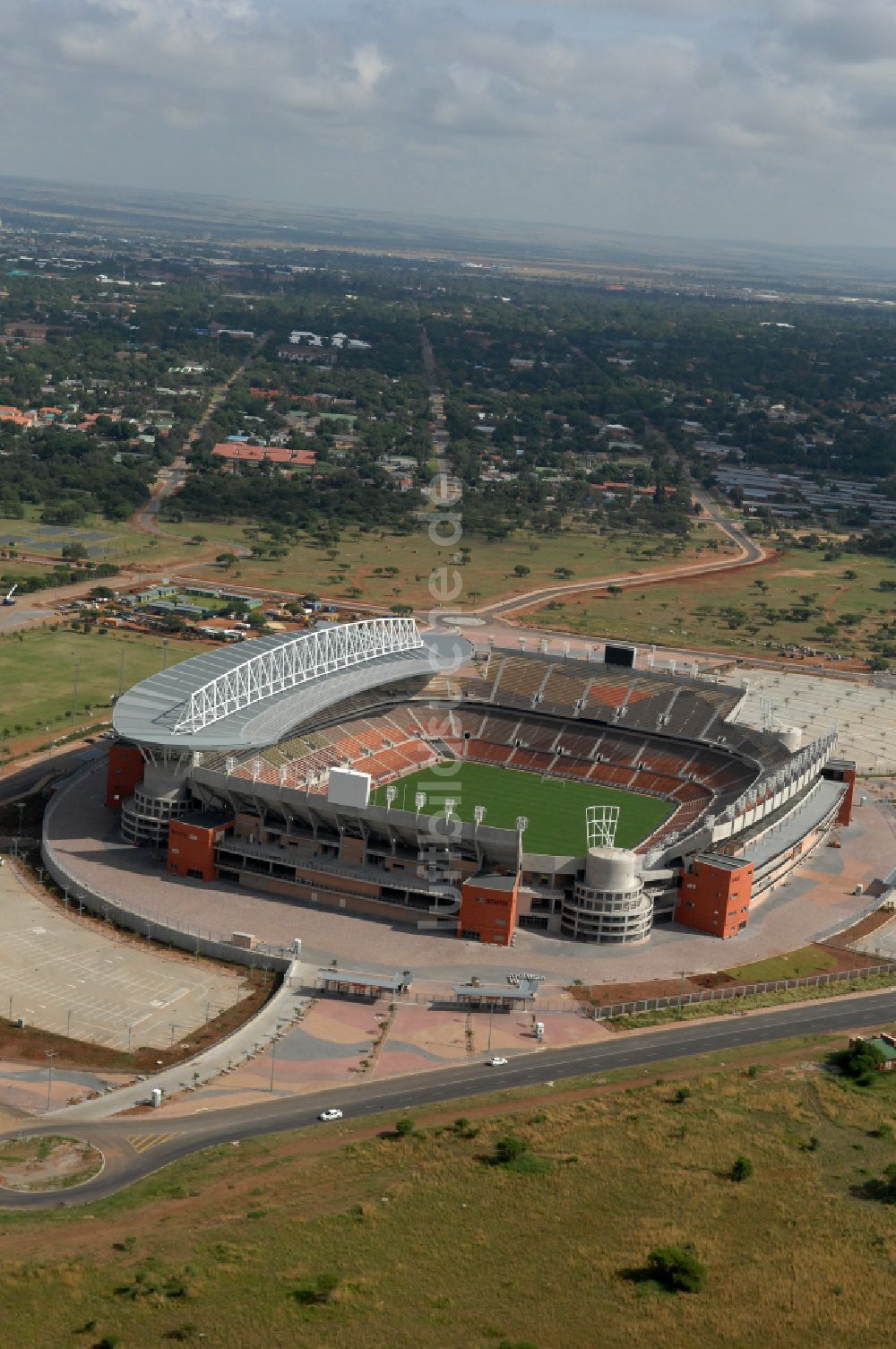 Polokwane aus der Vogelperspektive: Sportstätten-Gelände der Arena des Stadion Peter-Mokaba-Stadion in Polokwane in Limpopo, Südafrika