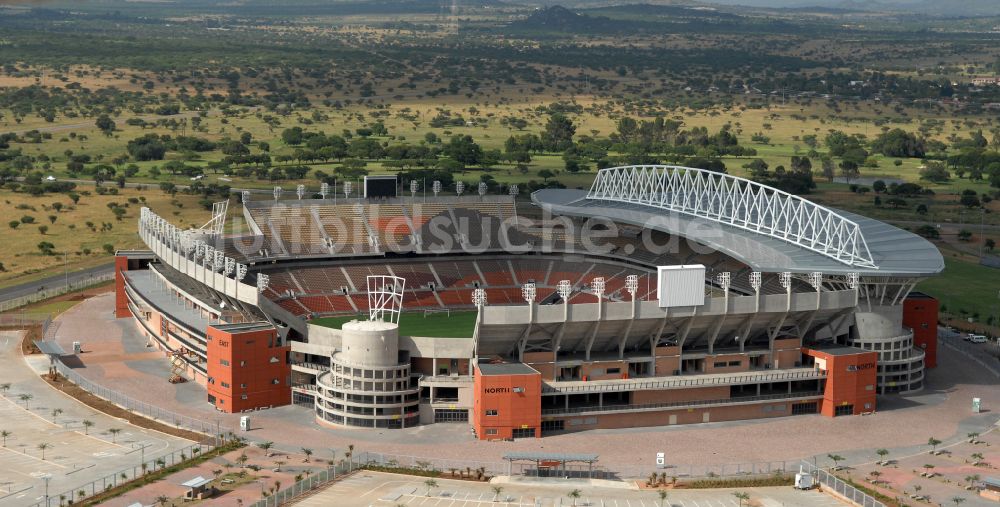 Luftaufnahme Polokwane - Sportstätten-Gelände der Arena des Stadion Peter-Mokaba-Stadion in Polokwane in Limpopo, Südafrika