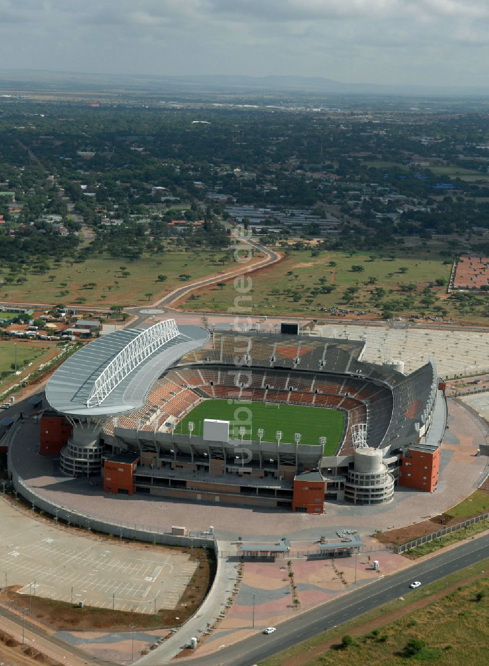 Luftbild Polokwane - Sportstätten-Gelände der Arena des Stadion Peter-Mokaba-Stadion in Polokwane in Limpopo, Südafrika