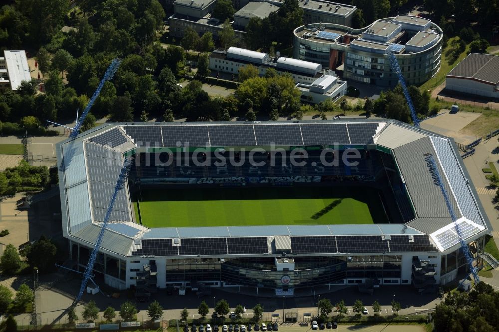 Luftbild Rostock - Sportstätten-Gelände der Arena des Stadion in Rostock im Bundesland Mecklenburg-Vorpommern