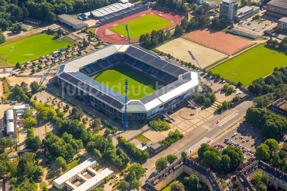 Luftaufnahme Rostock - Sportstätten-Gelände der Arena des Stadion in Rostock im Bundesland Mecklenburg-Vorpommern