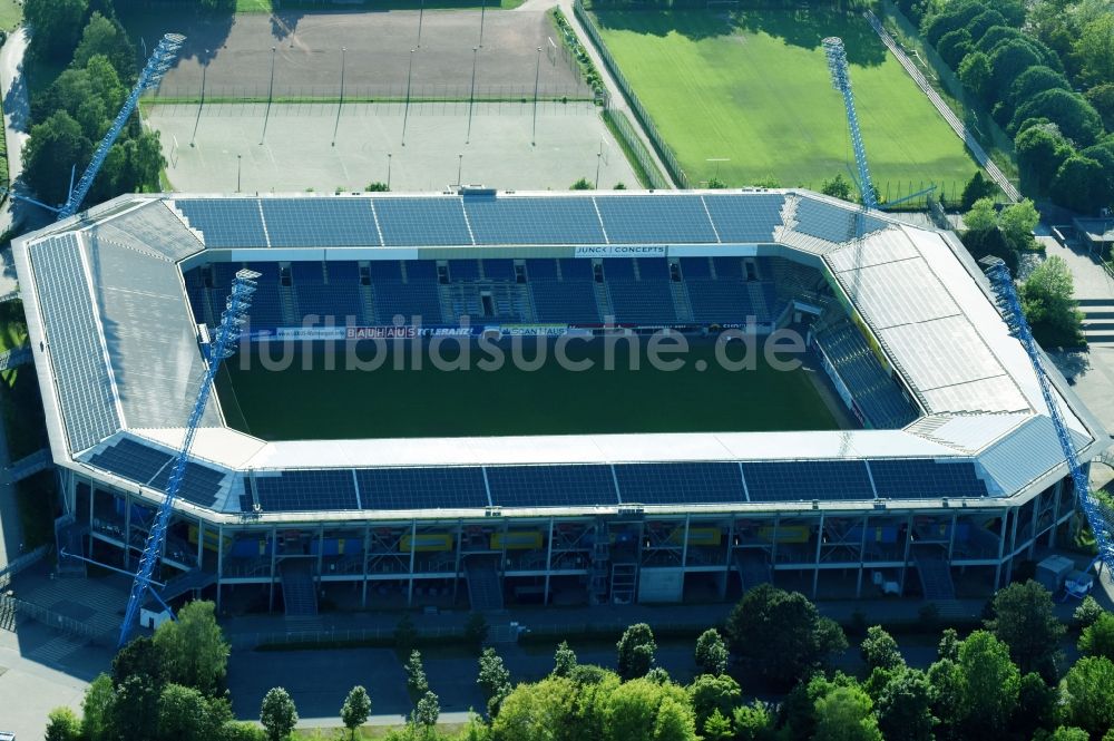 Luftbild Rostock - Sportstätten-Gelände der Arena des Stadion in Rostock im Bundesland Mecklenburg-Vorpommern