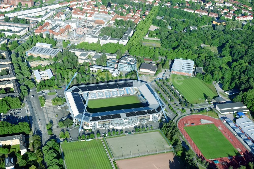 Luftbild Rostock - Sportstätten-Gelände der Arena des Stadion in Rostock im Bundesland Mecklenburg-Vorpommern