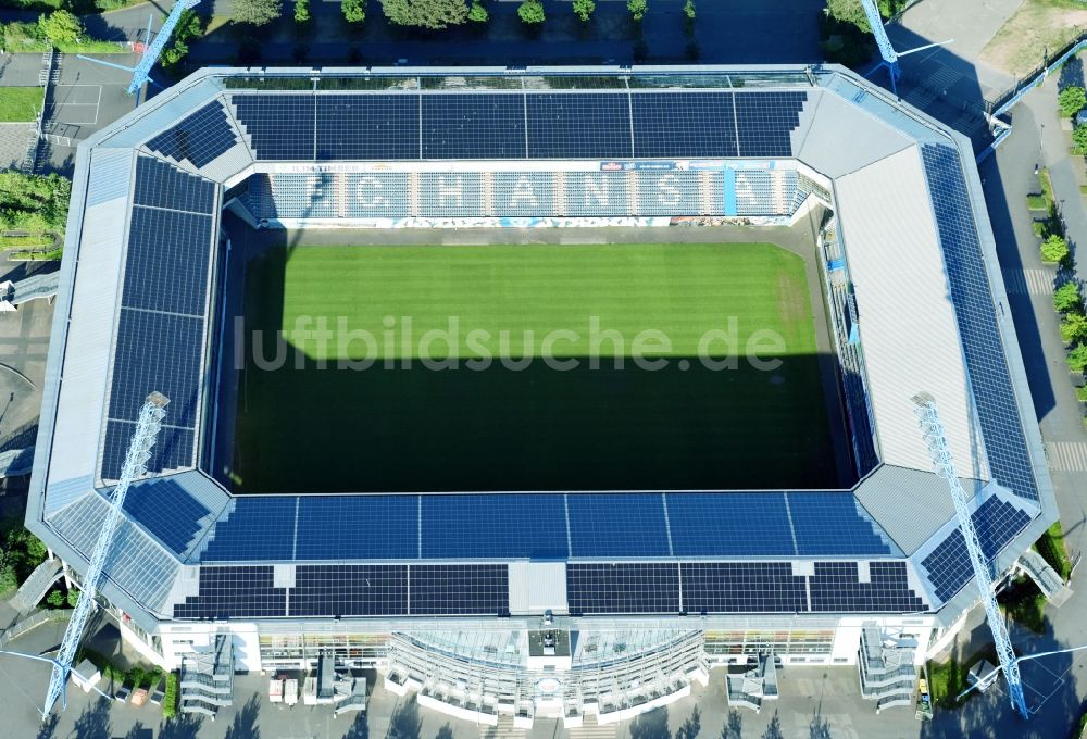 Luftaufnahme Rostock - Sportstätten-Gelände der Arena des Stadion in Rostock im Bundesland Mecklenburg-Vorpommern