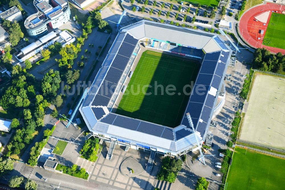 Luftbild Rostock - Sportstätten-Gelände der Arena des Stadion in Rostock im Bundesland Mecklenburg-Vorpommern