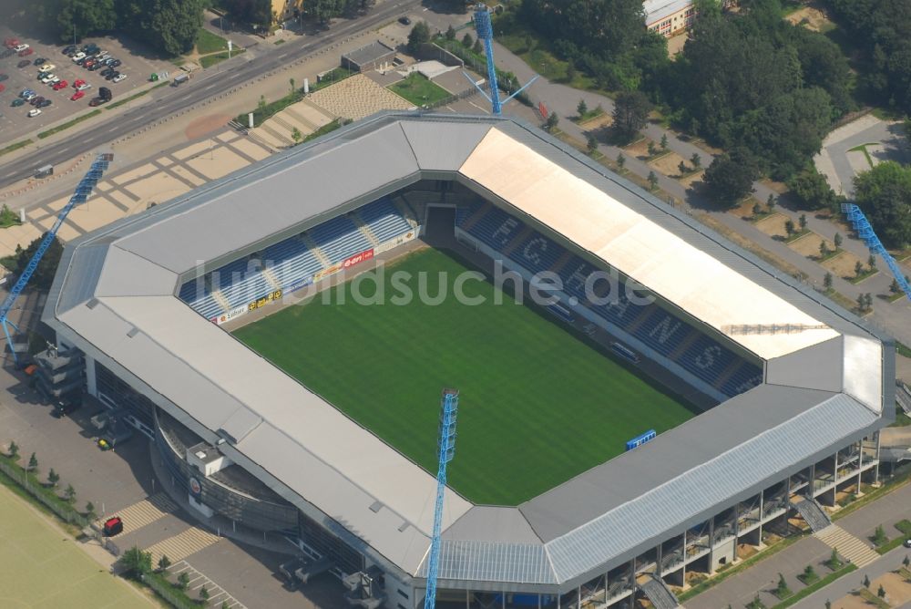 Rostock aus der Vogelperspektive: Sportstätten-Gelände der Arena des Stadion in Rostock im Bundesland Mecklenburg-Vorpommern