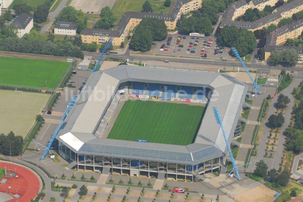 Luftbild Rostock - Sportstätten-Gelände der Arena des Stadion in Rostock im Bundesland Mecklenburg-Vorpommern