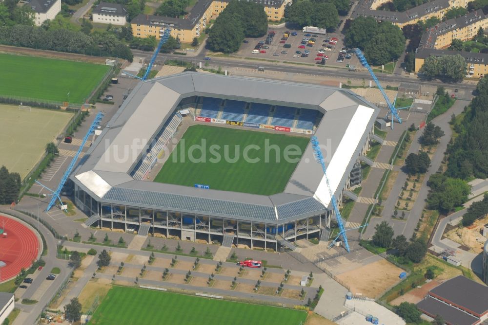 Luftbild Rostock - Sportstätten-Gelände der Arena des Stadion in Rostock im Bundesland Mecklenburg-Vorpommern