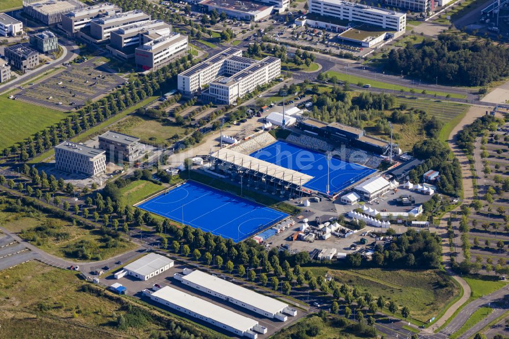 Mönchengladbach von oben - Sportstätten-Gelände der Arena des Stadion SparkassenPark Mönchengladbach im Bundesland Nordrhein-Westfalen, Deutschland