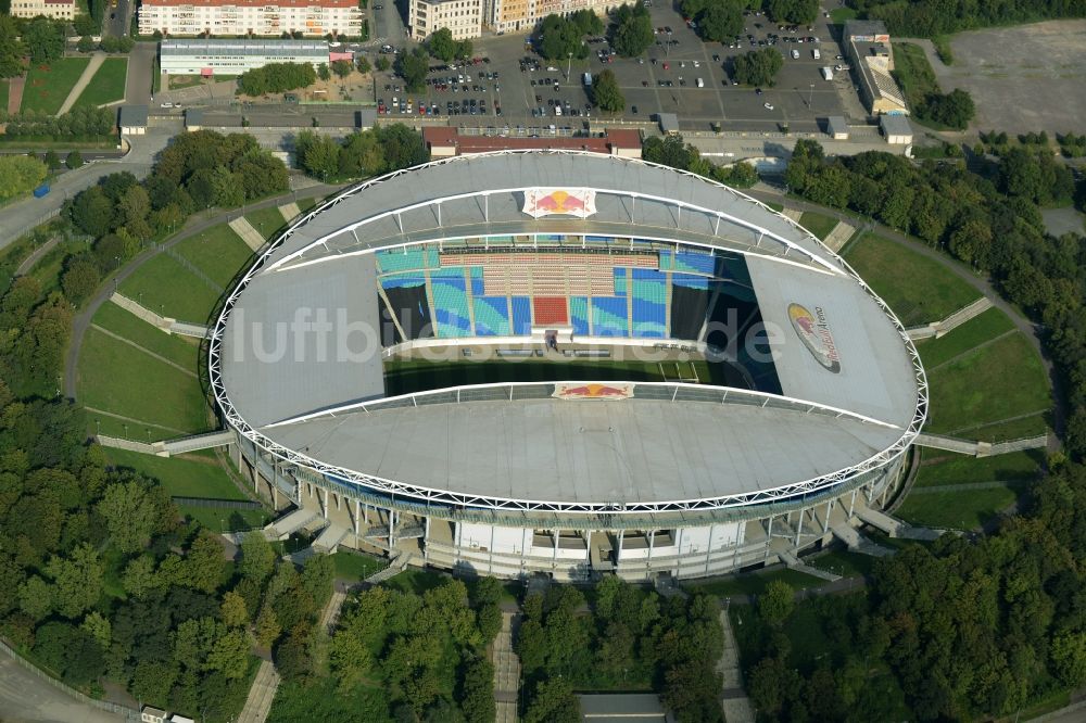 Leipzig von oben - Sportstätten-Gelände der Arena des Stadion Am Sportforum in Leipzig im Bundesland Sachsen