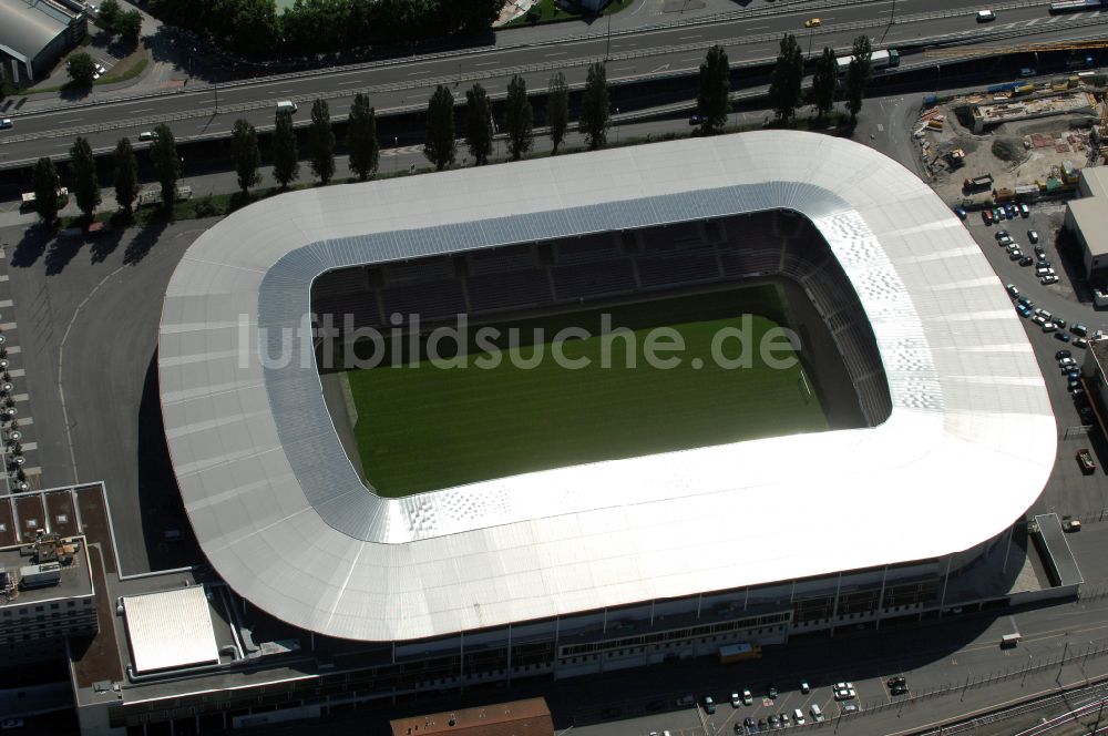 Luftbild Genf - Sportstätten-Gelände der Arena des Stadion Stade de Geneve in Genf im Kanton Geneve, Schweiz